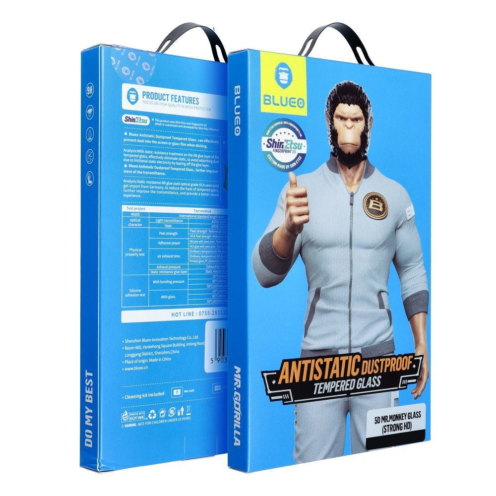 LCD apsauginis stikliukas 5D Mr. Monkey Glass (Strong Lite) Samsung S931 S25 juodas