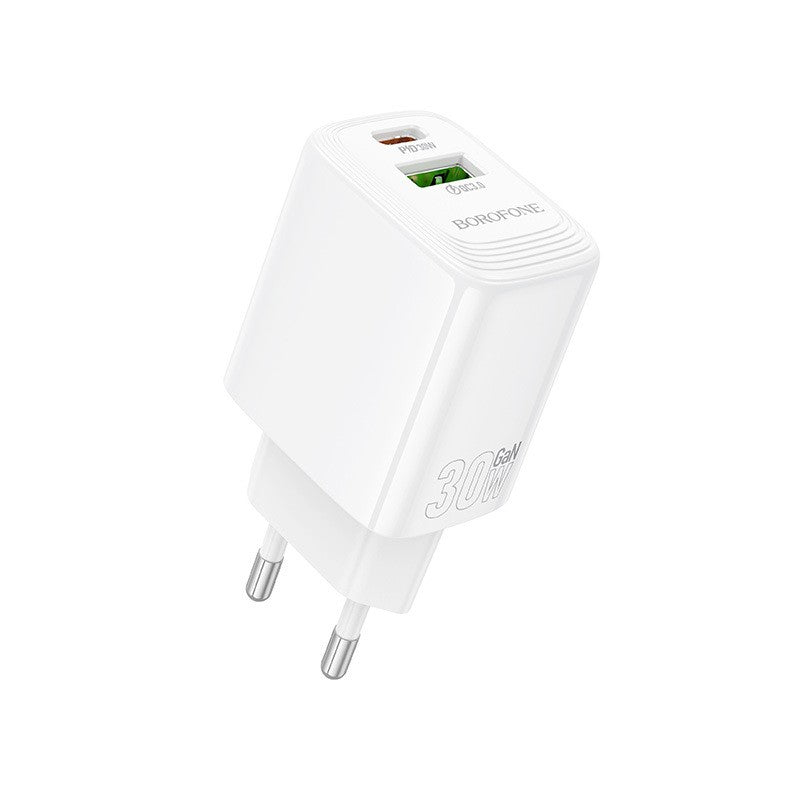 Įkroviklis Borofone BN29 30W USB-C/USB-A baltas