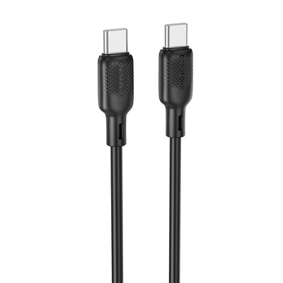 USB kabelis Borofone BX113 60W USB-C to USB-C 2.0m juodas