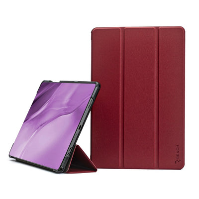 Dėklas Reach Smart Leather Lenovo Tab P12 12.7 TB370 tamsiai raudonas