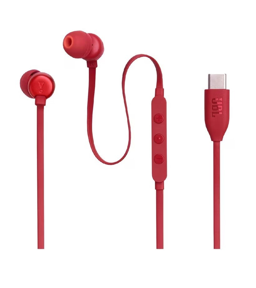 Ausinės JBL Tune 310C USB-C raudonos