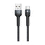 USB kabelis Remax RC-124a USB-A to USB-C 1.0m juodas