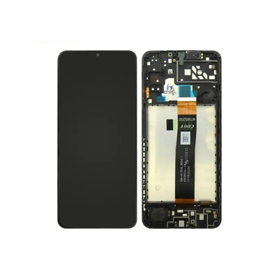 Ekranas Samsung A566 A56 5G su lietimui jautriu stikliuku ir rėmeliu originalus Graphite (service pack)