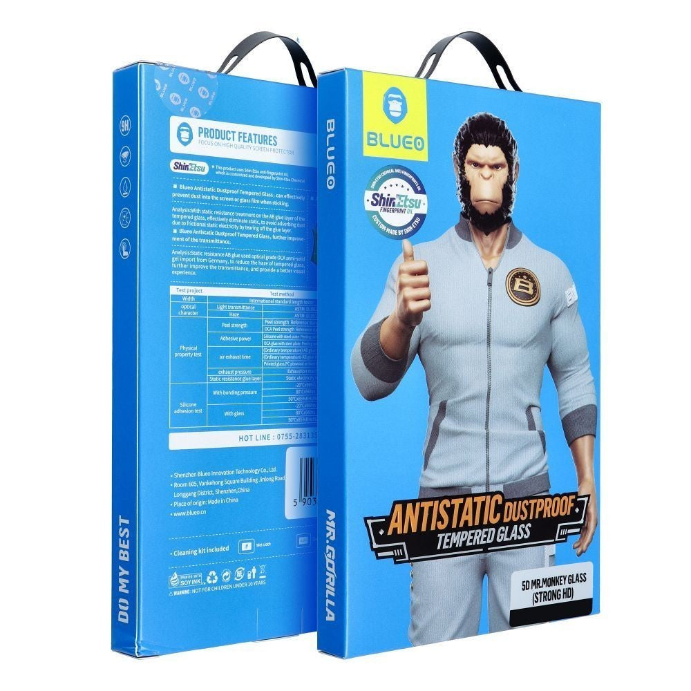 LCD apsauginis stikliukas 5D Mr. Monkey Glass (Strong Lite) Samsung S937 S25 Edge juodas