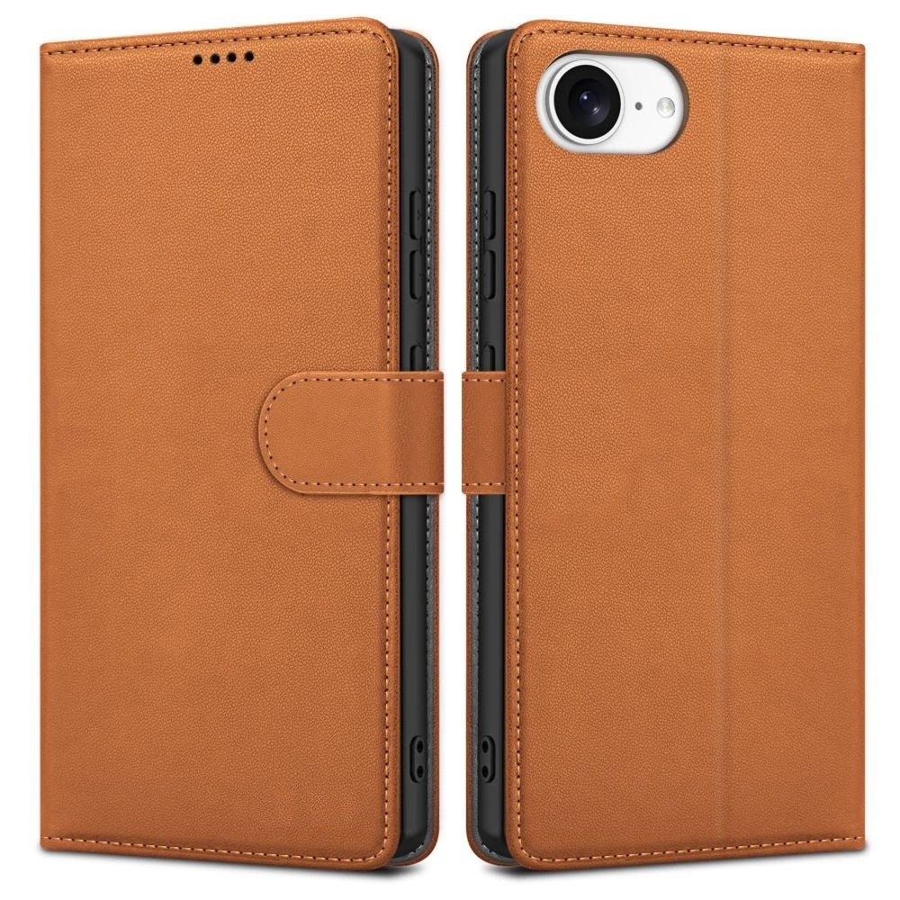 Dėklas Fancy Wallet Samsung A175 A17 4G/A176 A17 5G/A185 A18 4G/A186 A18 5G rudas