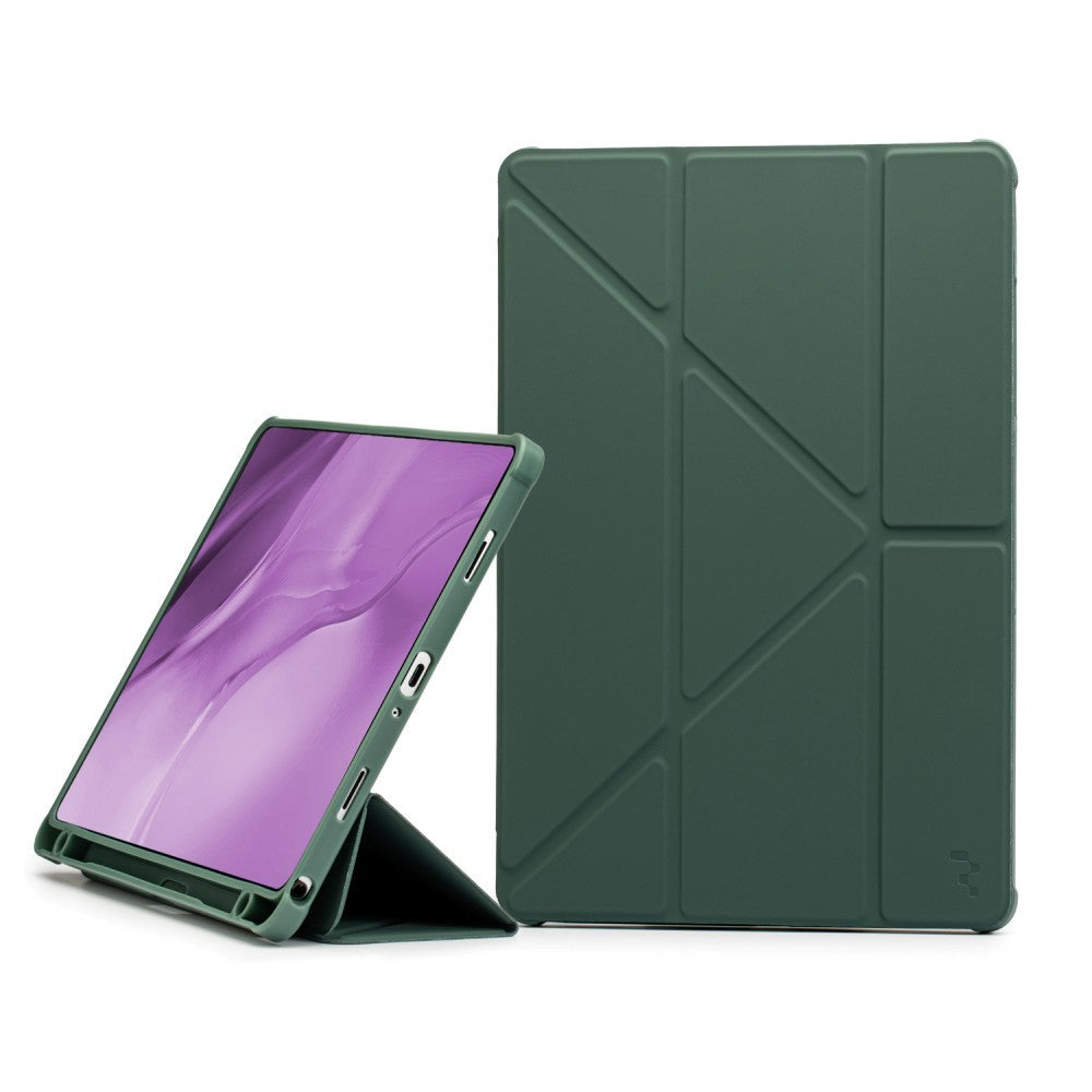 Dėklas Reach Origami Xiaomi Redmi Pad SE 11.0 tamsiai žalias