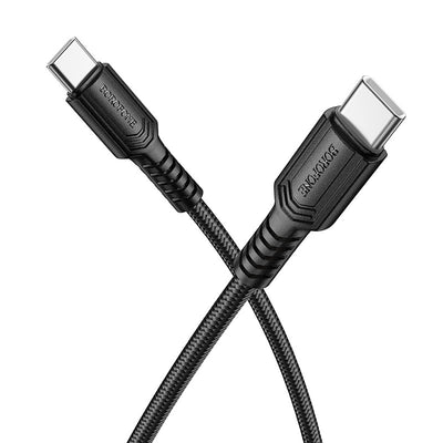 USB kabelis Borofone BX116 60W USB-C to USB-C 1.0m juodas