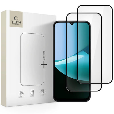 LCD apsauginis stikliukas Tech-Protect Glass Fit+ 2-Pack Xiaomi Redmi 15C 4G juodas