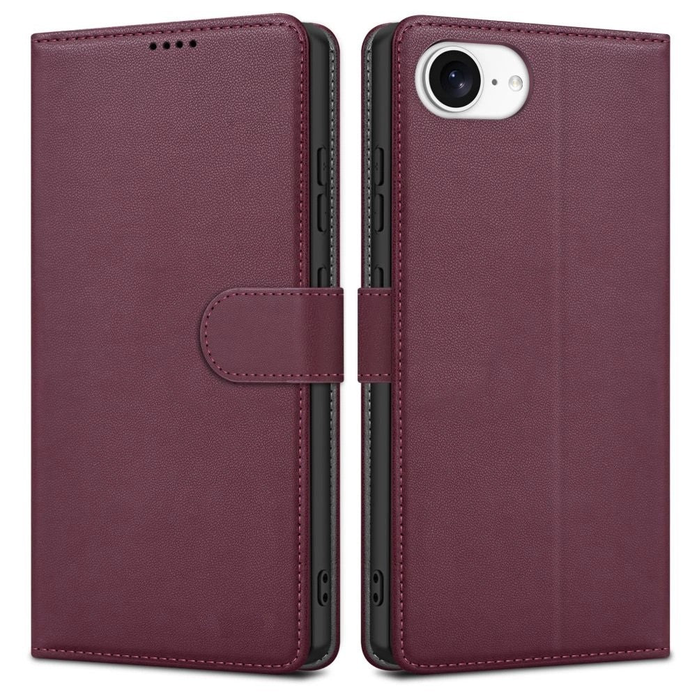 Dėklas Fancy Wallet Samsung S947 S26 Plus tamsiai raudonas