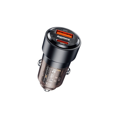 Automobilinis įkroviklis Remax RCC360 75W USB-C/USB-A juodas