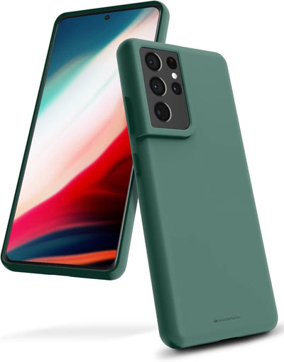 Dėklas Mercury Silicone Case Samsung A175 A17 4G/A176 A17 5G tamsiai žalias