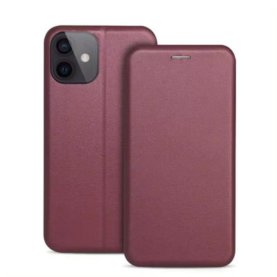 Dėklas Book Elegance Samsung A576 A57 5G tamsiai raudonas