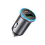 Automobilinis įkroviklis Acefast B15 65W USB-C/USB-A pilkas