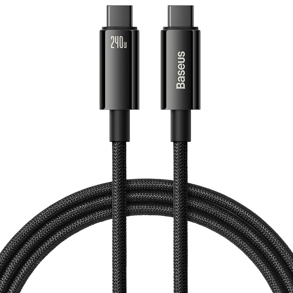 USB kabelis Baseus Tungsten 240W USB-C to USB-C 1.0m juodas CAWJ040001