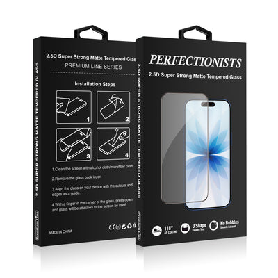 LCD apsauginis stikliukas Perfectionists 2.5D Super Strong Matte Tempered Glass Apple iPhone Air juodas