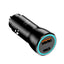 Automobilinis įkroviklis Blue Star 25W USB-C/USB-A juodas