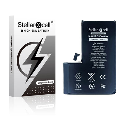 Akumuliatorius StellarXcell Diagnostic Apple iPhone 15 Pro Max 4422mAh (Standart Capacity + HQ Copy BMS)