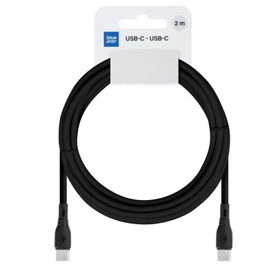 USB kabelis Blue Star PJ73-14-3 USB-C to USB-C 60W 2.0m juodas