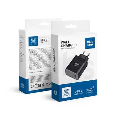 Įkroviklis Blue Star 45W USB-C juodas