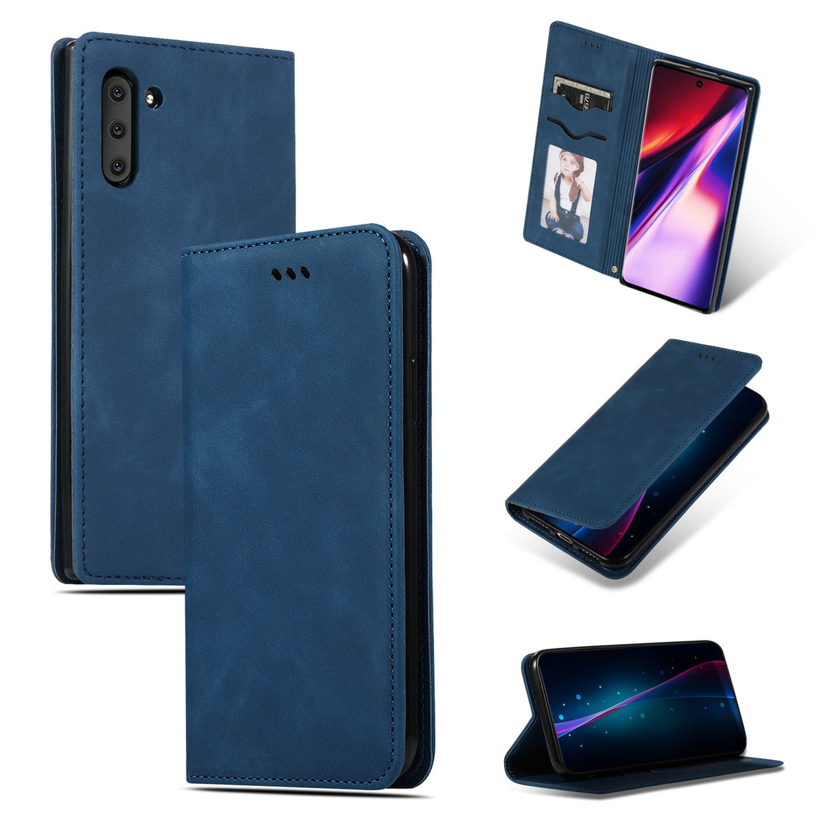 Dėklas Business Style Xiaomi Redmi Note 17 4G/5G tamsiai mėlynas