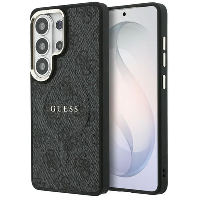 Dėklas Guess PU Leather 4G Gold Frame Magnetic Samsung S948 S26 Ultra juodas