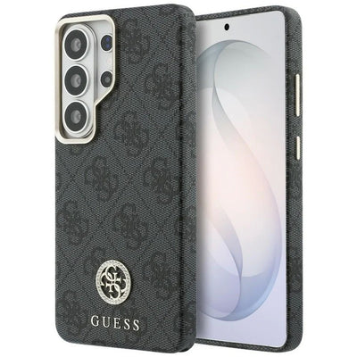 Dėklas Guess PU Leather 4G Strass Logo Gold Frame Magnetic Samsung S948 S26 Ultra juodas