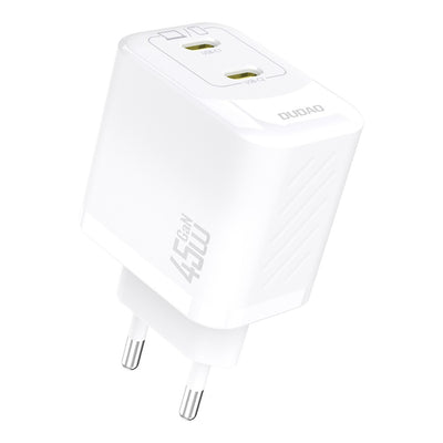 Įkroviklis Dudao A28P GaN 45W 2xUSB-C baltas
