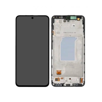 Ekranas Samsung A276 A27 5G su lietimui jautriu stikliuku ir rėmeliu originalus Black (service pack)