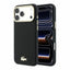 Dėklas Lacoste PU Leather Champs Elysees Gold Logo MagSafe Apple iPhone 18 Pro juodas