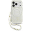 Dėklas Guess IML Flowers Allover Strap MagSafe Apple iPhone 18 Pro baltas