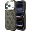 Dėklas Guess PU Leather 4G Gold Frame Embossed MagSafe Apple iPhone 18 Pro Max rudas