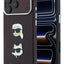 Dėklas Karl Lagerfeld PU Semi Wrap Saffiano K&CH Heads Apple iPhone 18 Pro tamsiai raudonas