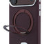 Dėklas Karl Lagerfeld PU Grained K&CH Heads Ring Stand Magsafe Apple iPhone 18 Pro tamsiai raudonas