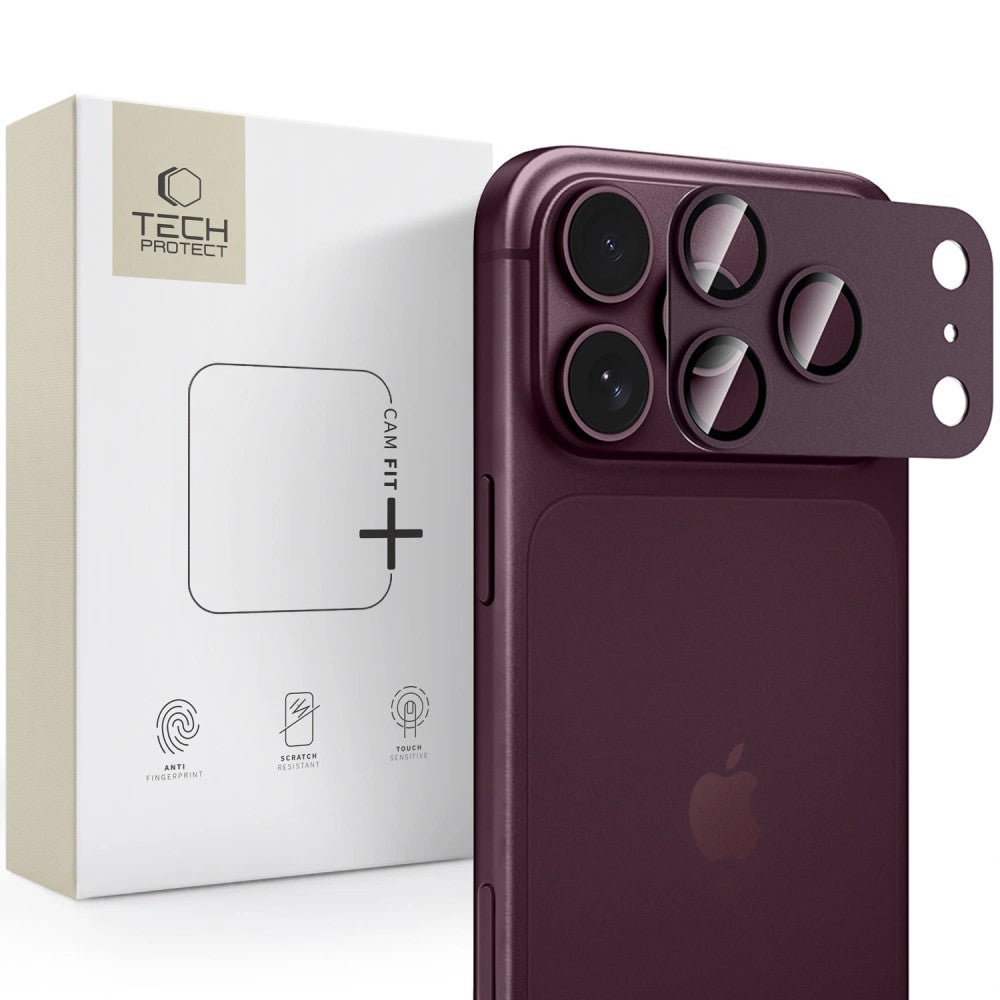 Kameros apsauga Tech-Protect CamFull Fit+ Apple iPhone 18 Pro Max Burgundy