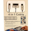 USB įkrovimo adapteris 4in1 (microUSB-TAB-5G)