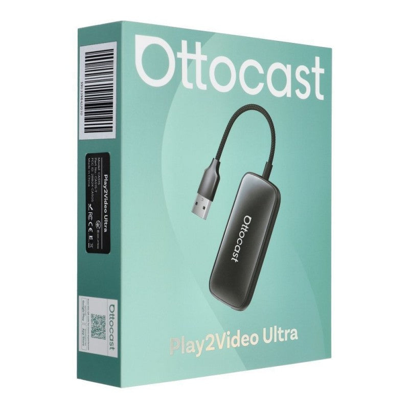 Belaidis CarPlay / Android Auto adapteris Ottocast Play2Video Ultra juodas